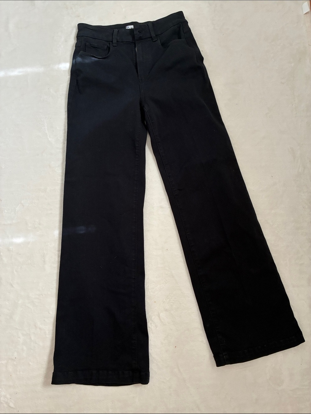 Paige Genesee black wide leg jeans